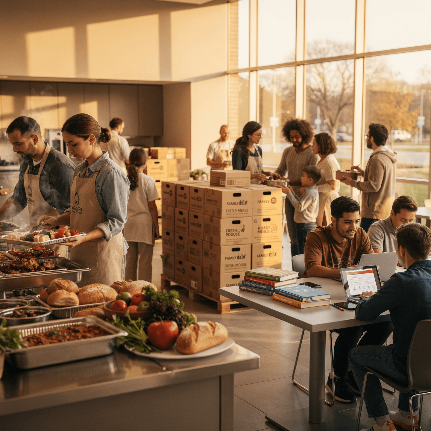 Chetana volunteers serving the community